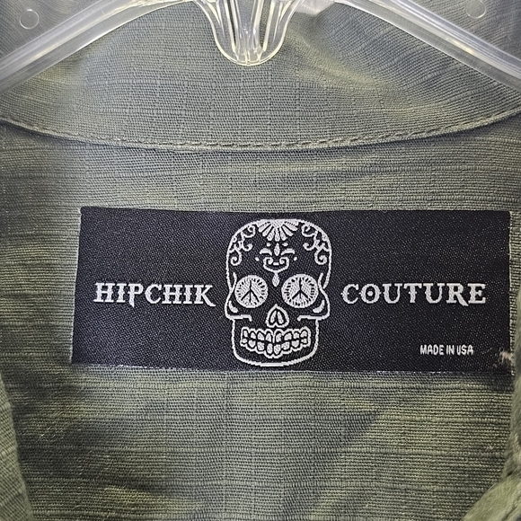 Hipchik Couture‎ Loved Jacket Army Green Pockets Tactical Grunge - Picture 8 of 9